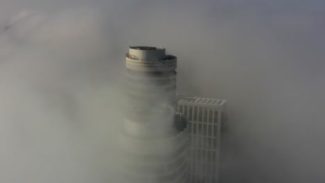 cityscape in fog