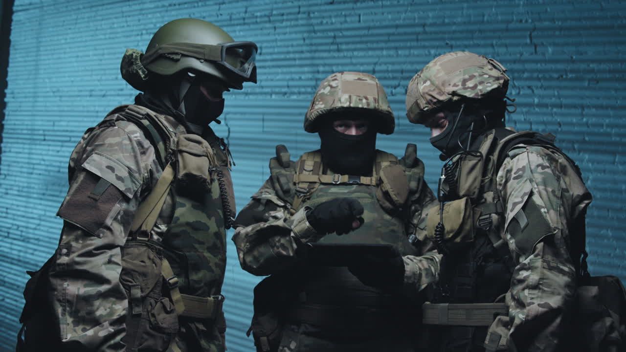 SWAT Team Preparing for Mission