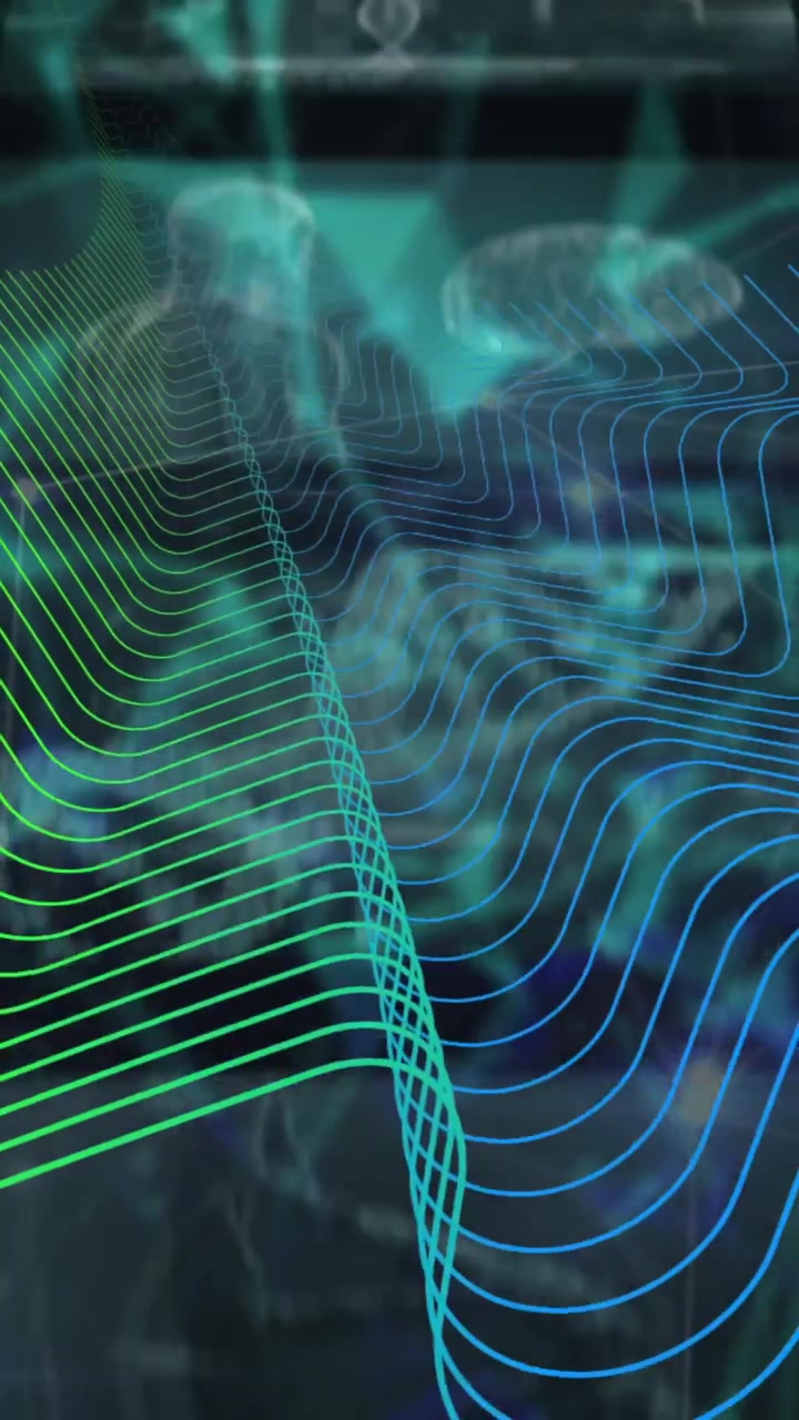 Animation of data processing over network of connections