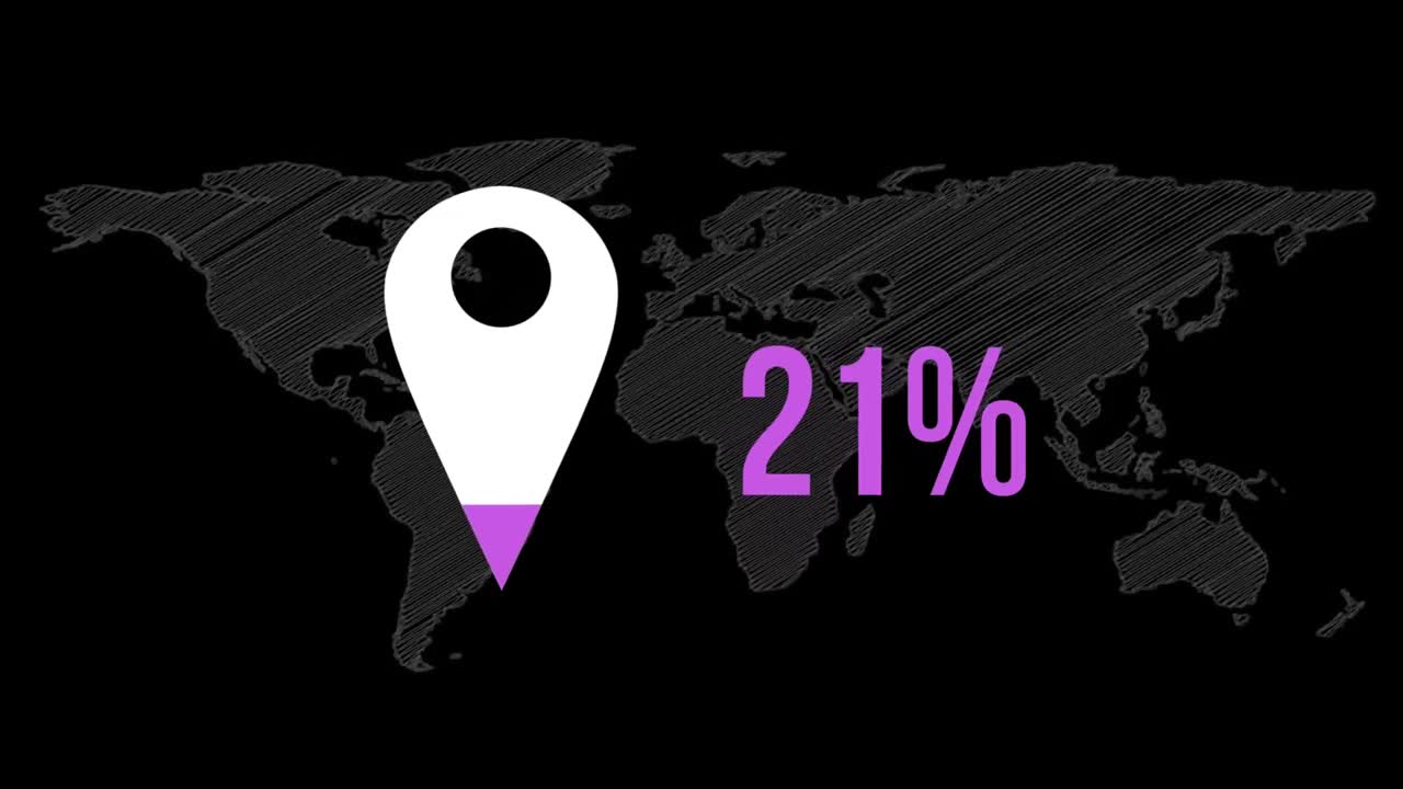 иконка карты и процент в розовом цвете с картой позади