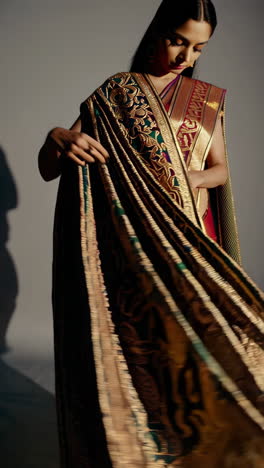 indian woman in traditional saree