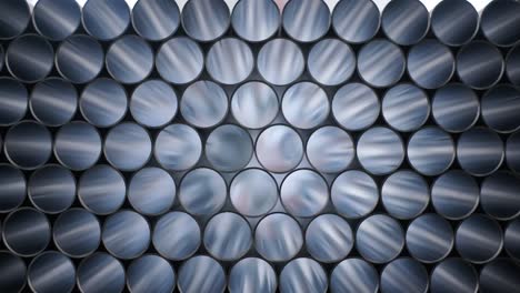 fondo abstracto de tuberías de acero apiladas en una paleta