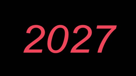 2027 animación de texto gráficos de movimiento