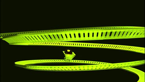 diseño de espiral verde neón abstracto