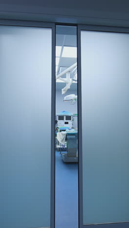 surgical lamps in operation room. interior of operating room in modern clinic