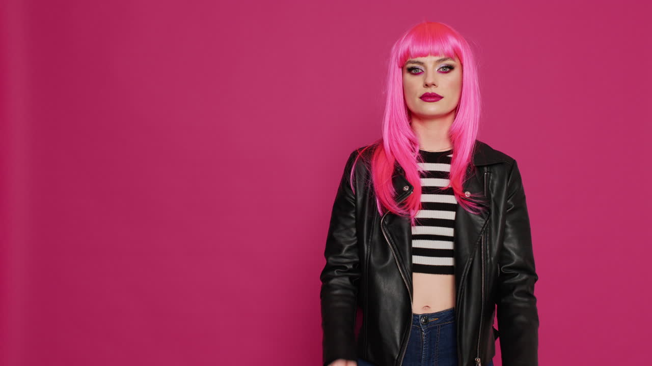 Glamour positive girl showing like and thumbs up symbol