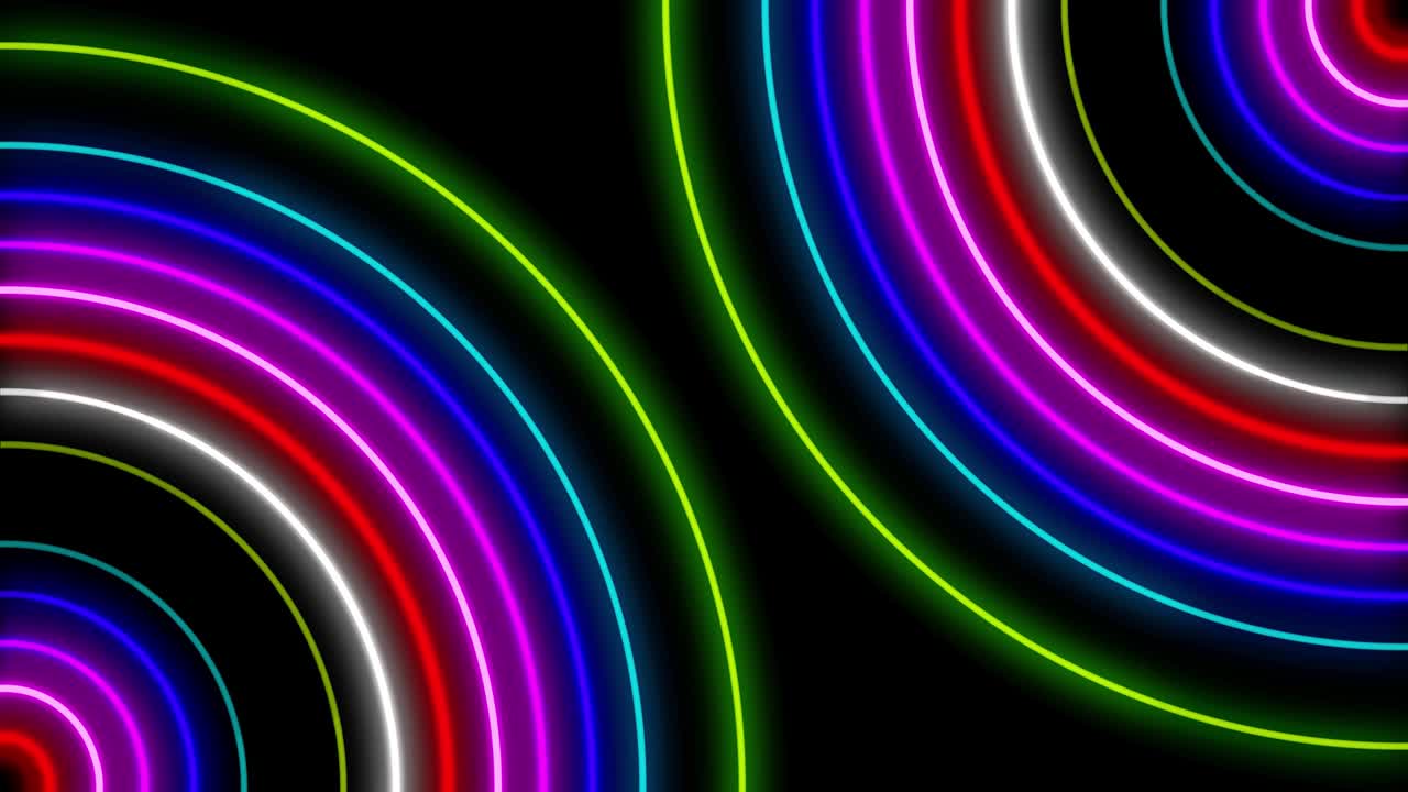 Animação de iluminação de linha neon. Motion graphics