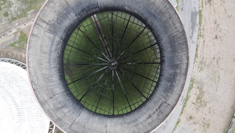 Rotating-aerial-of-Santa-Barbara-power-station-cooling-tower