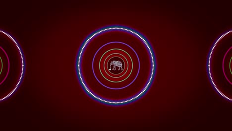 abstract music visualizer with elephant motif