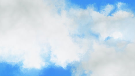 blue sky with fluffy clouds
