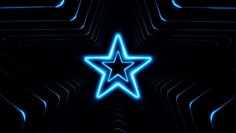 hermoso túnel de estrellas abstractas con líneas de luz moviéndose rápidamente. conjunto de varios elementos de video. volando a través del túnel futurista de fondo de neón. animación en bucle 3d.