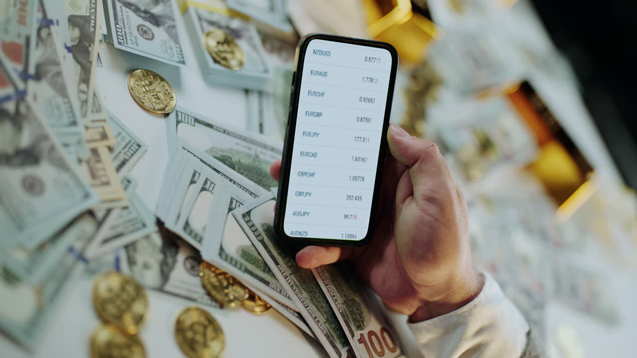 Money and Financial Investment with Smartphone App