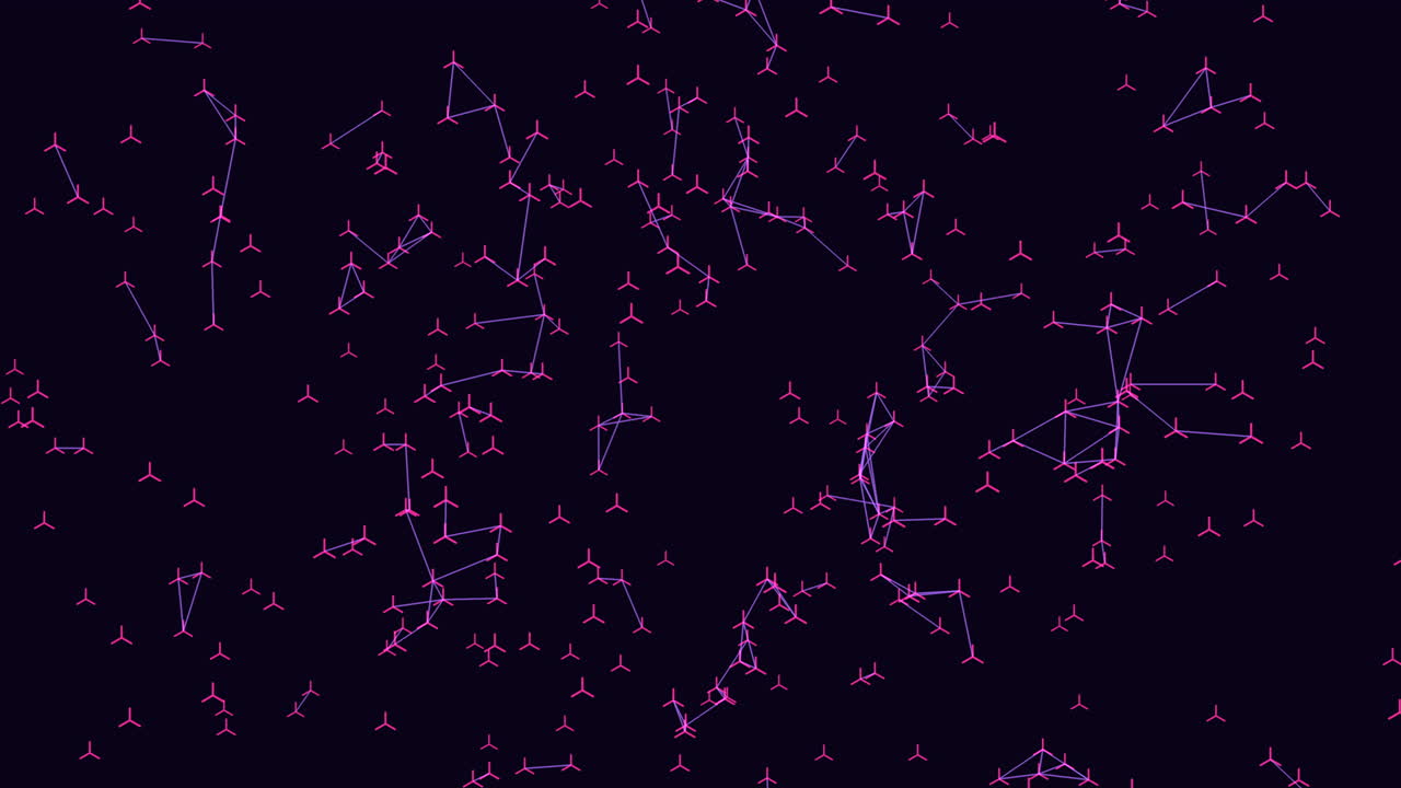 Stunning purple constellation pattern on black background
