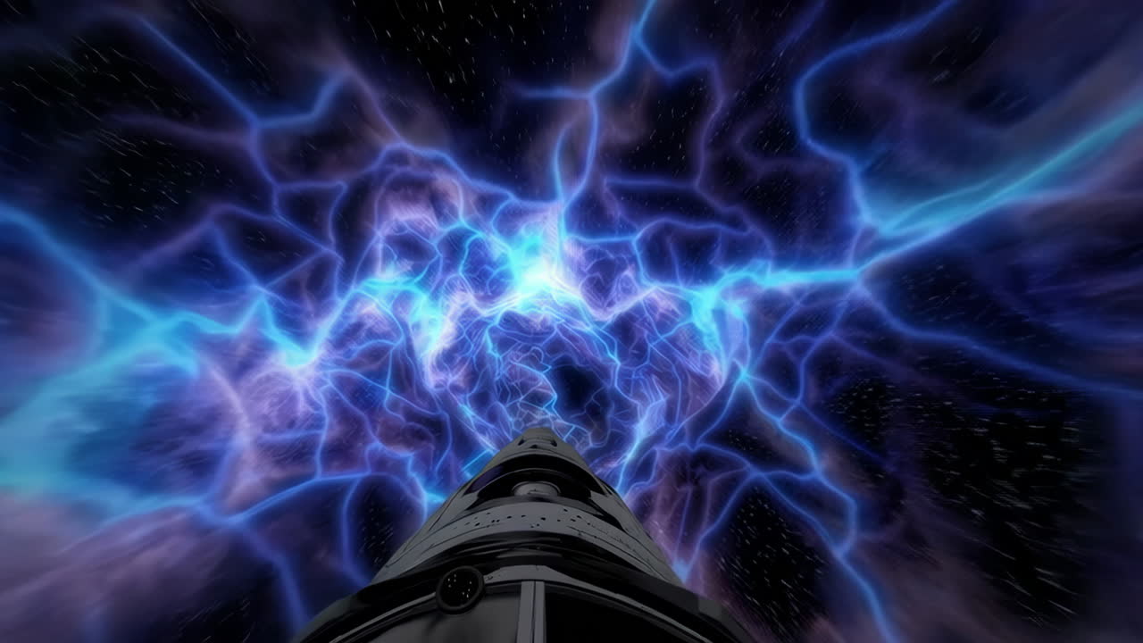 agujero de gusano a través del espacio