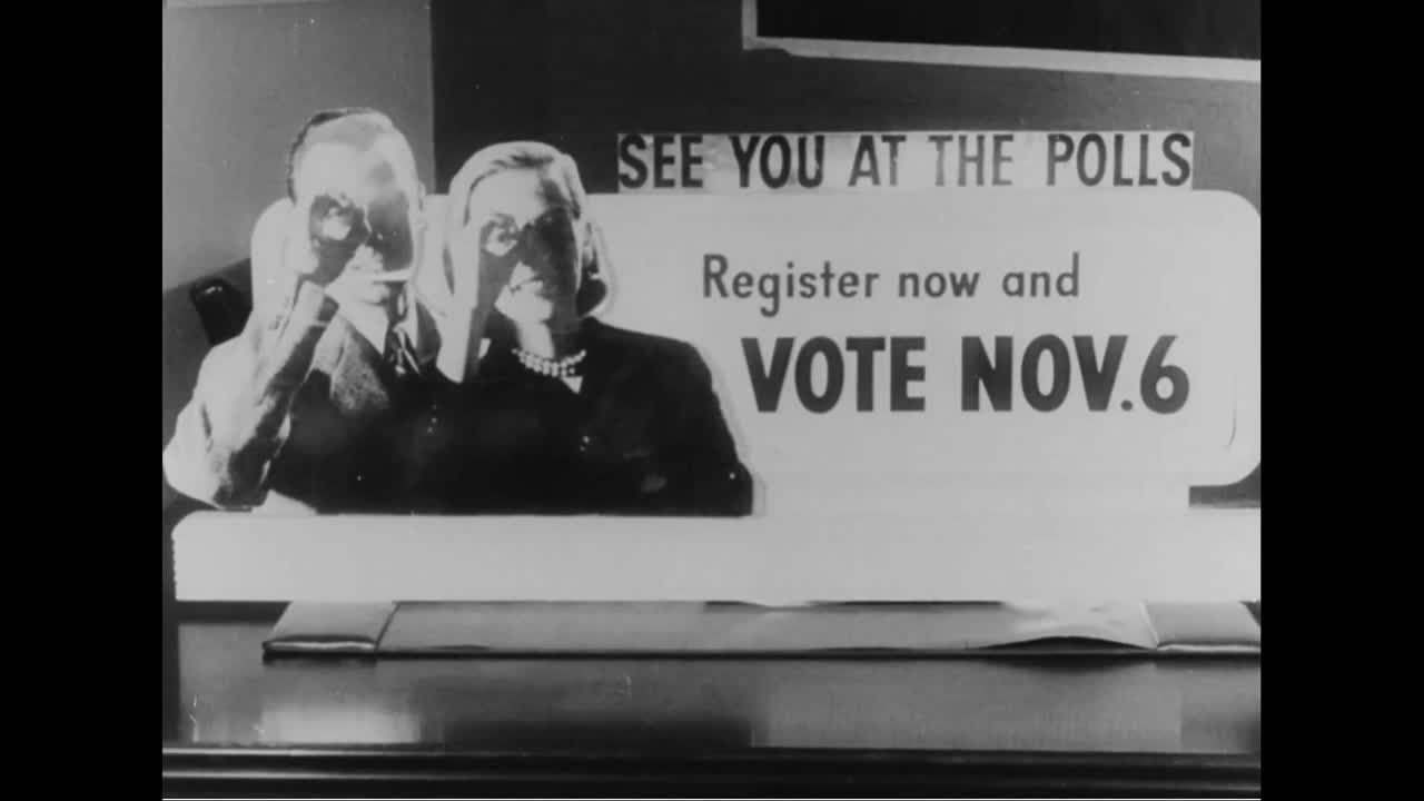 1956년 선거에서 미국인의 투표를 독려하는 광고