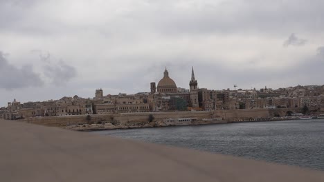 malta valletta city dark cloud timelapse