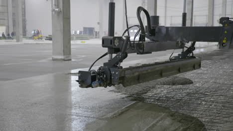 concrete pouring process in a factory