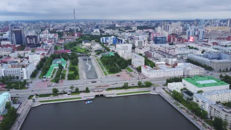 aerial view of nizhny novgorod, russia