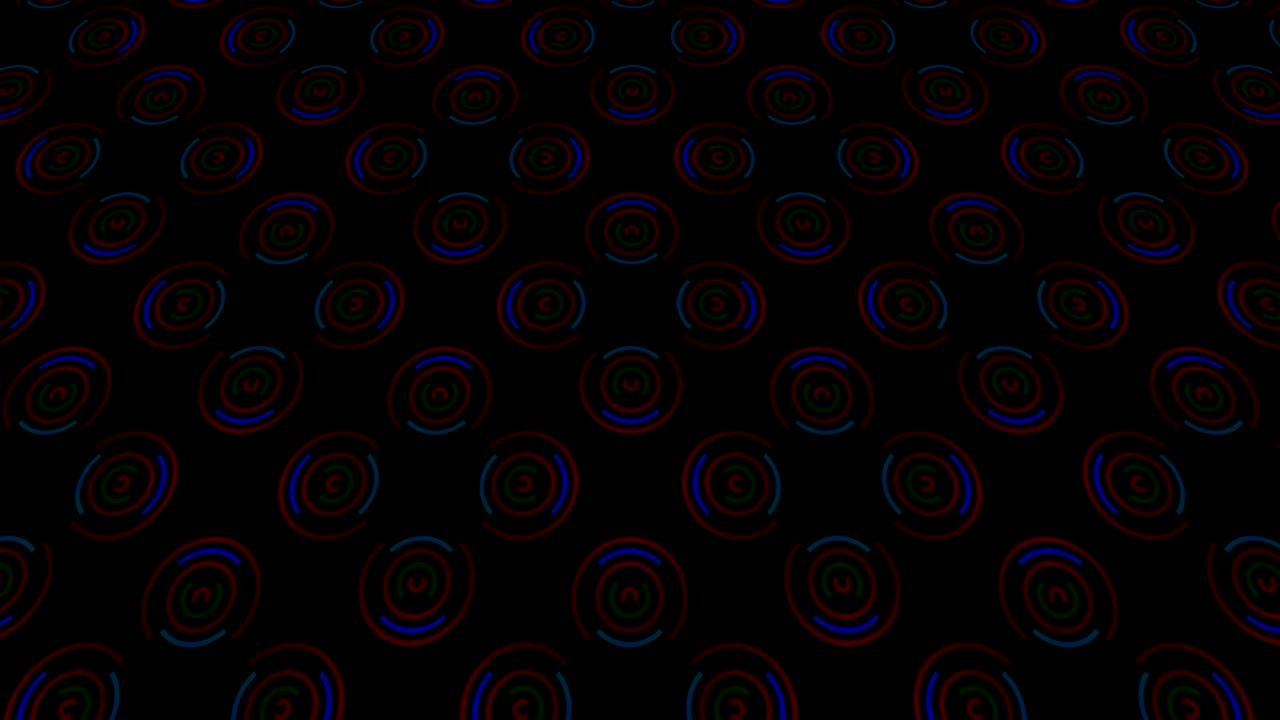 Graphic video pattern with geometric figures that tilts up and moves.