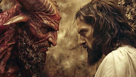 jesus and the devil in confrontation