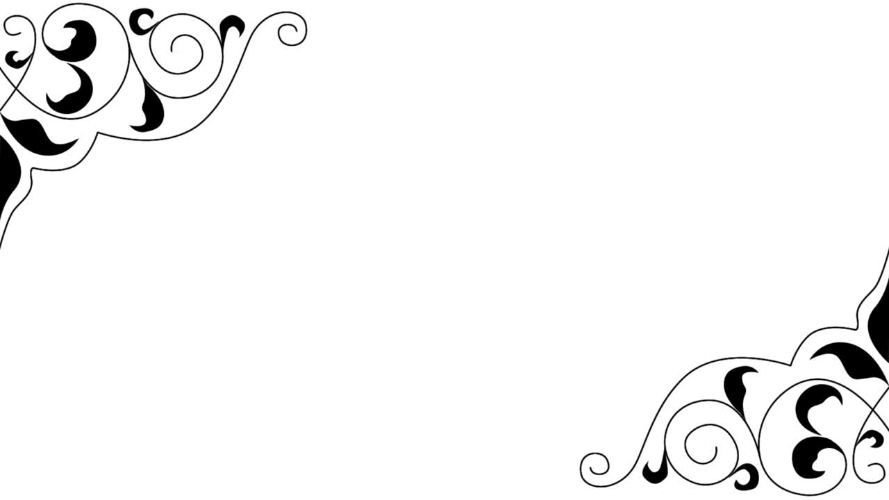 4k formas geométricas abstractas marco, marco rectangular, marco de partículas abstractas limpias fondo blanco en bucle, marco oriental símbolos de oriente medio