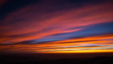 vibrant sunset sky over landscape