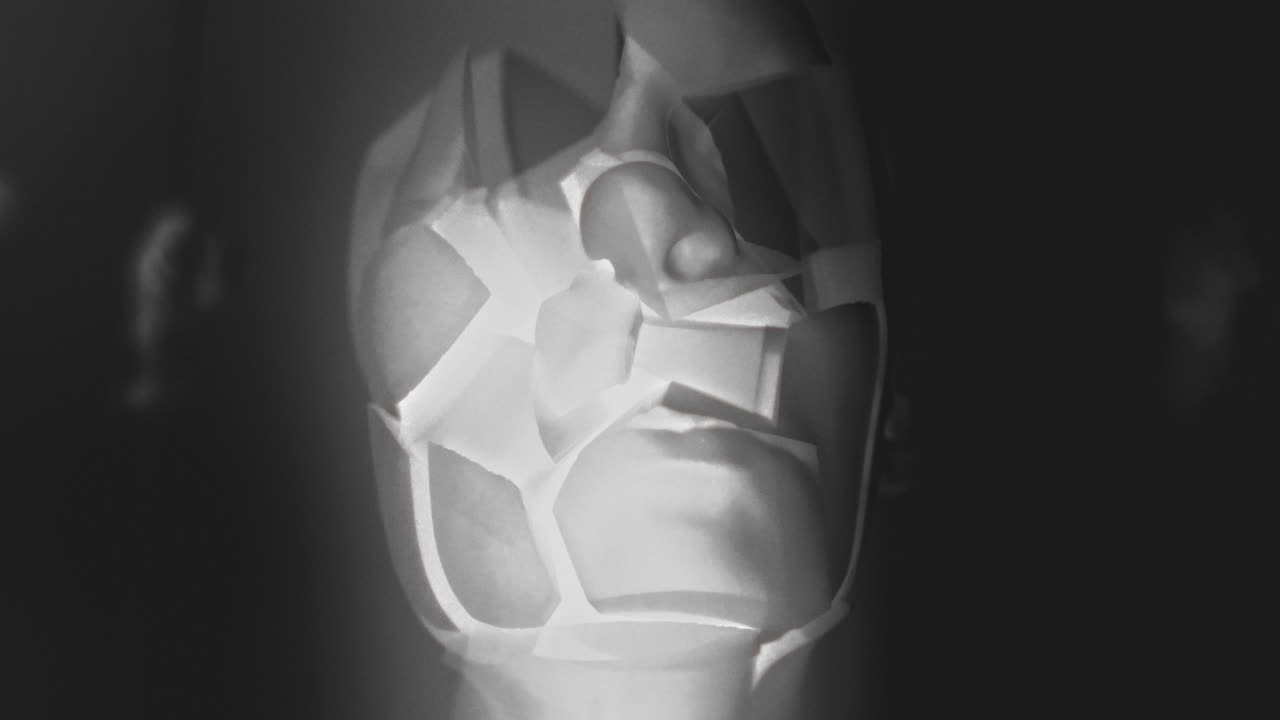 Broken mannequin head shells in xray
