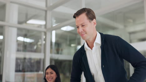 business handshake in modern office