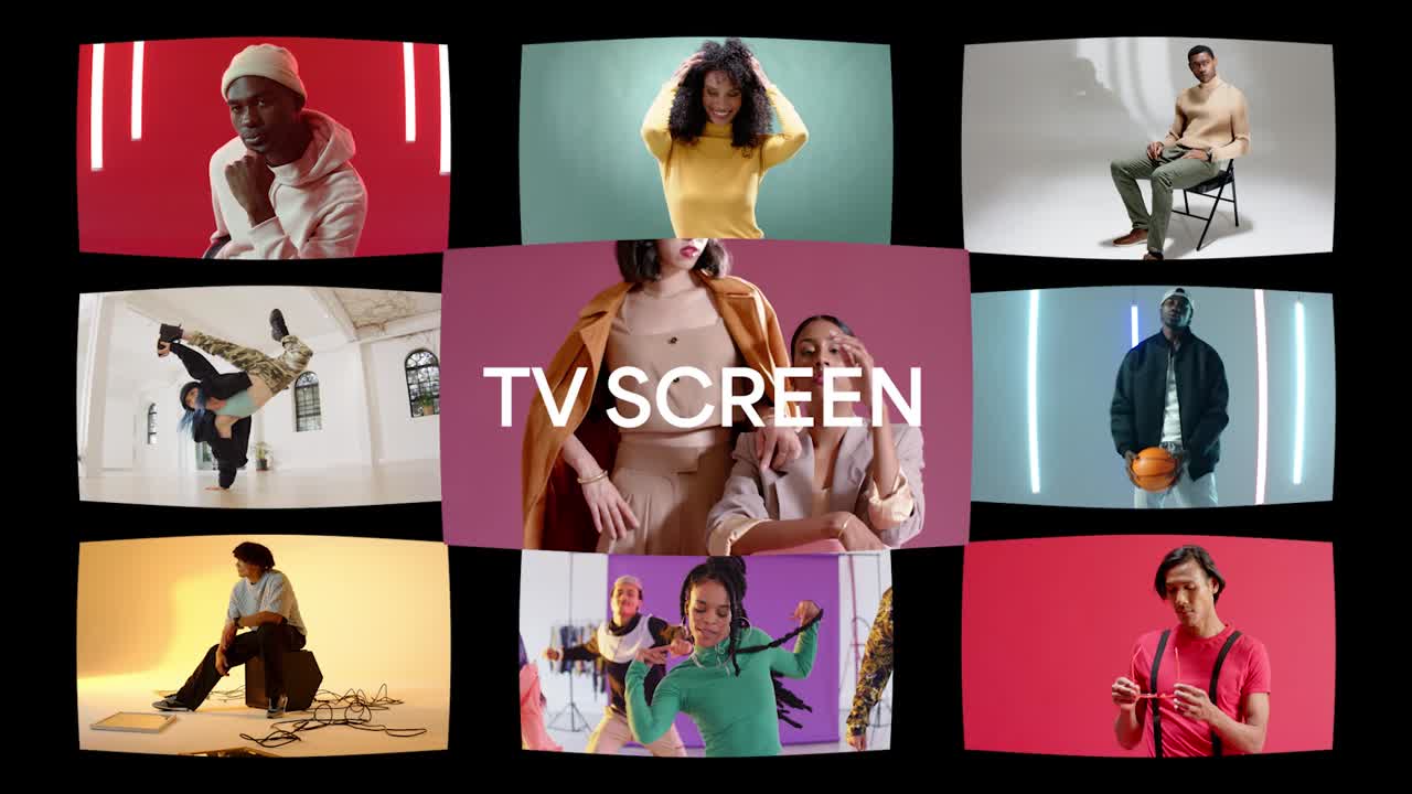 Dynamic Slideshow of Diverse Young People on Multiple Screens