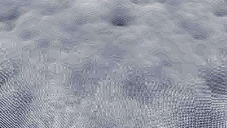 waves in cyberspace of cubic shapes. animation. abstract background with animation of waving surface from cubes. seamless loop