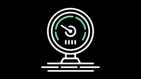 animación del icono de la línea de medición de energía con alfa
