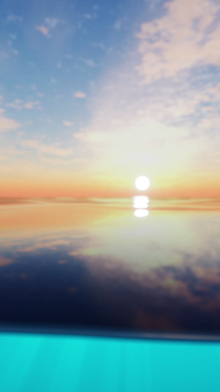 puesta de sol sobre el océano