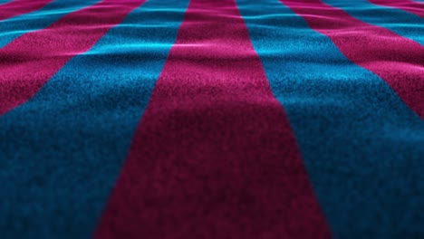 amaranth and blue flag, textile carpet background, still camera, loop