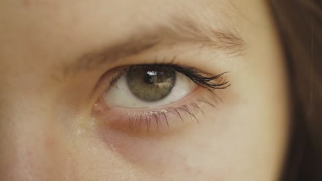 gorgeous lady with fierce look in her eye - extreme close up
