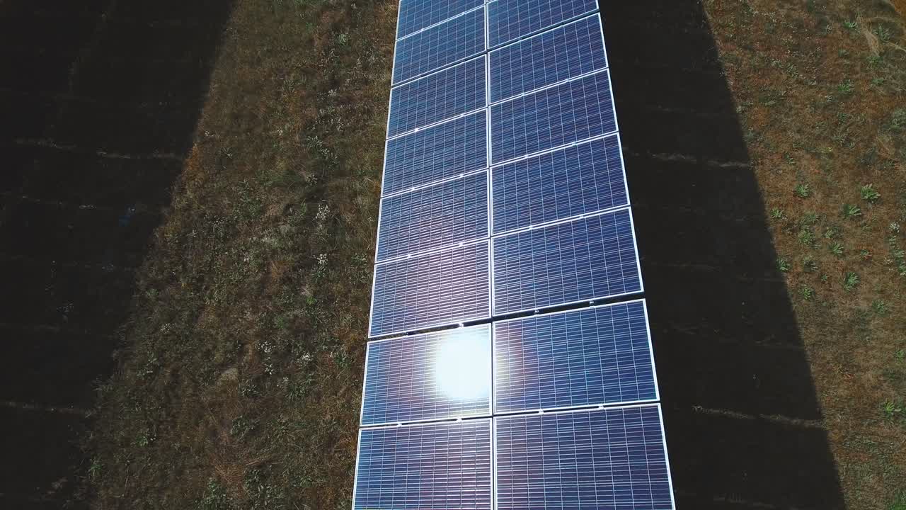 energía solar renovable. disparado en drone