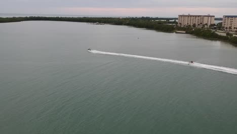 awesome shot of wave runners in formation