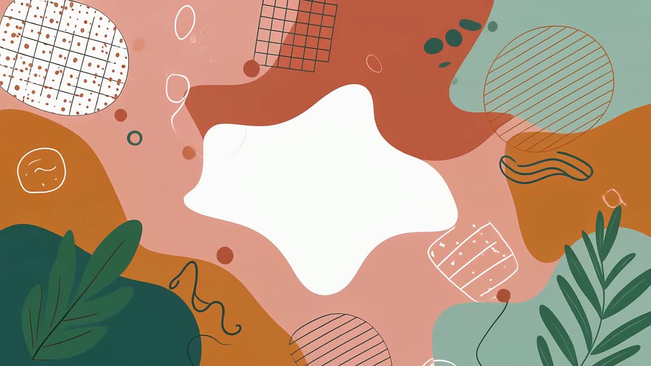 Abstract Animated Background with Organic Shapes and Earthy Tones