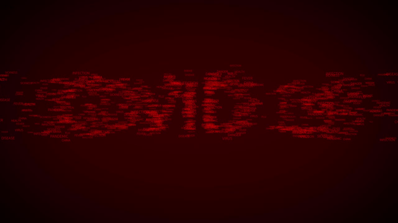 4K Text reveal corona virus covid-19 novel coronavirus concept motion background. coronavirus dangerous flu. Wuhan COVID-19 coronavirus concept text motion background animation.