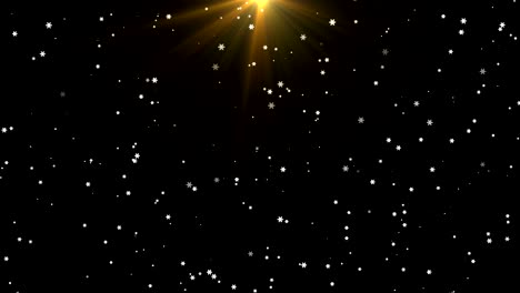 la nieve está cayendo.