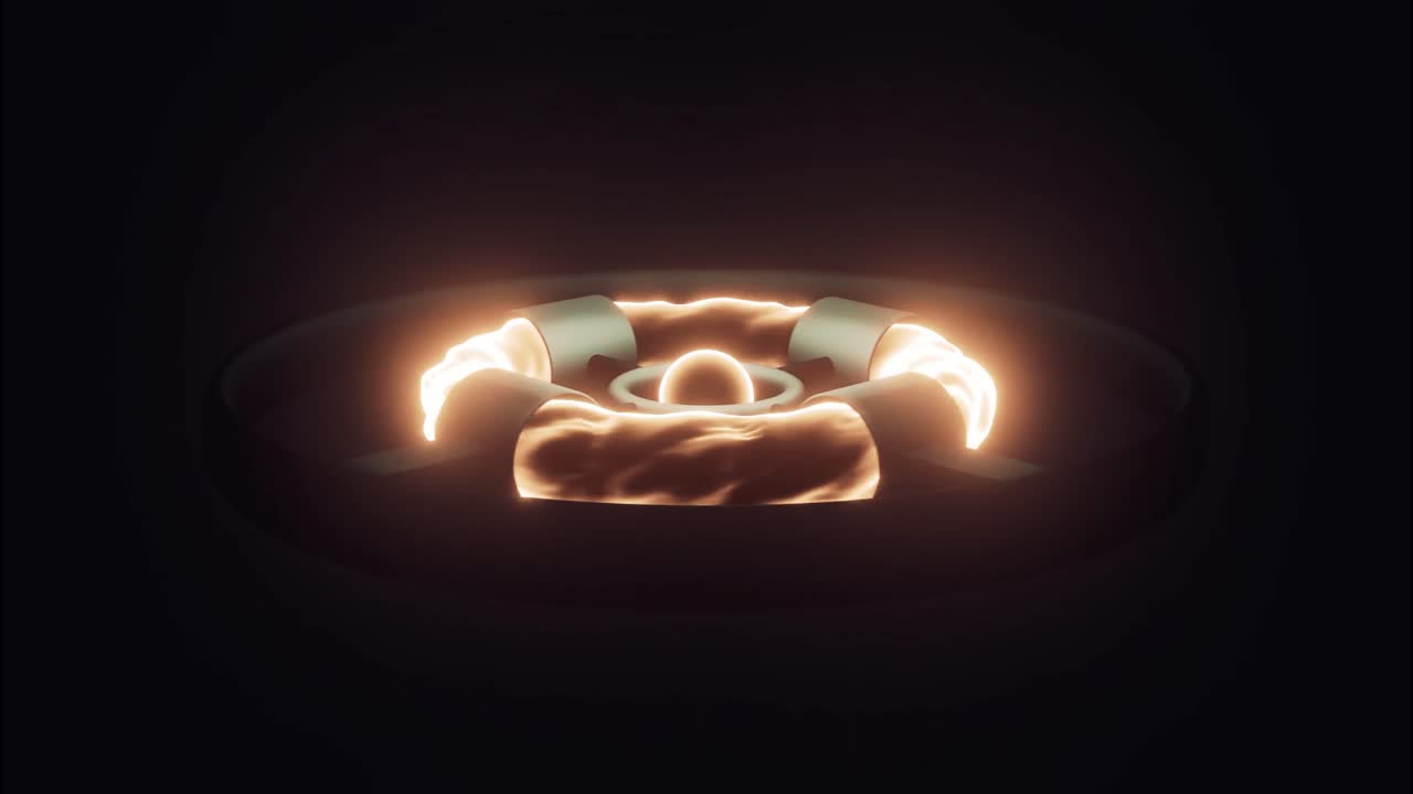 formas geométricas 3d abstractas con luces brillantes