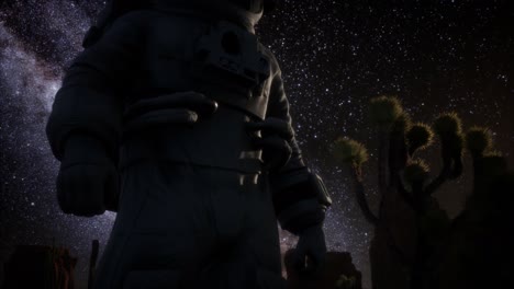 la formación de astronautas y estrellas de la vía láctea en el valle de la muerte