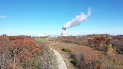 power plant by drone arial 4k