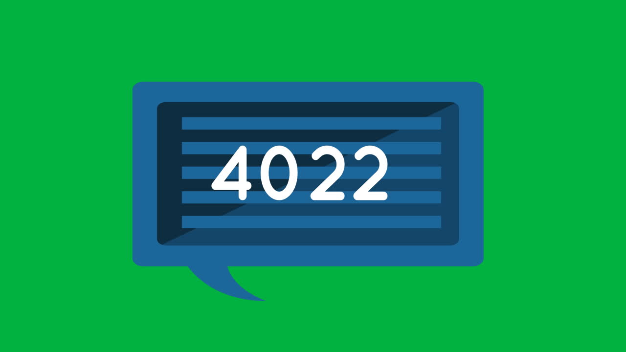 파란색 줄무 채팅 상자, 숫자 4k