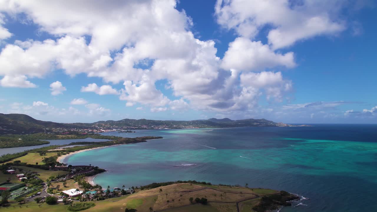 화려한 드론 넓은 뷰 st