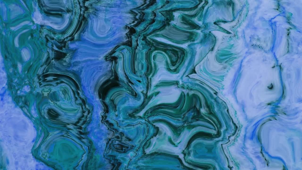 animación de formas orgánicas viscosas azules onduladas que cambian lentamente