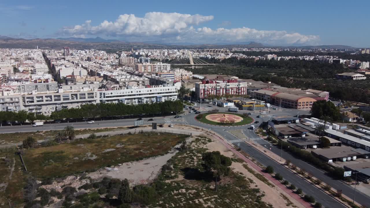 Vista aérea da cidade de Elche, Espanha