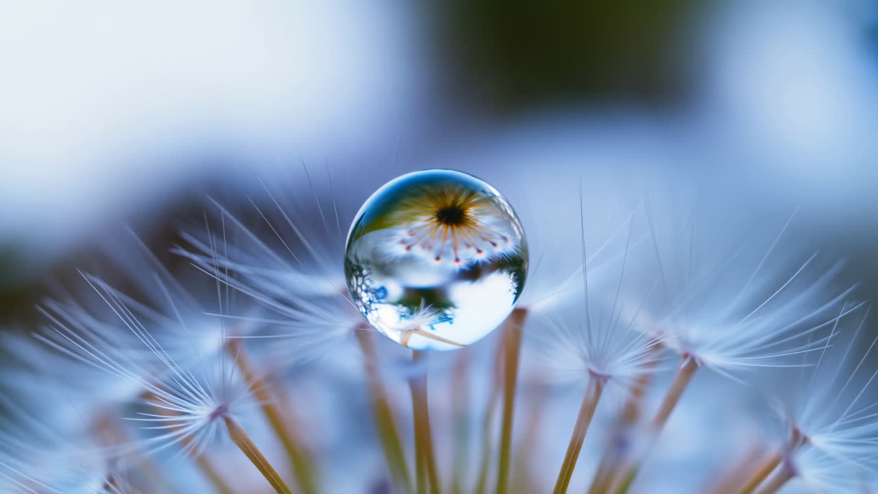 Water Drop on Dandelion
