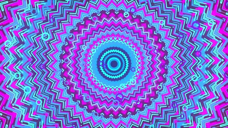 ornamento redondo plano de color magenta azul