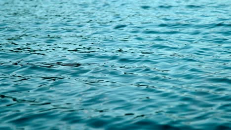 a fresh blue ocean waters in slow motion - medium shot