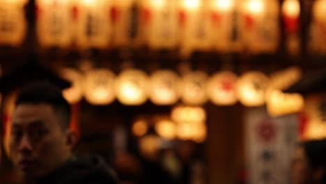 crowd enjoying a traditional lantern-lit event